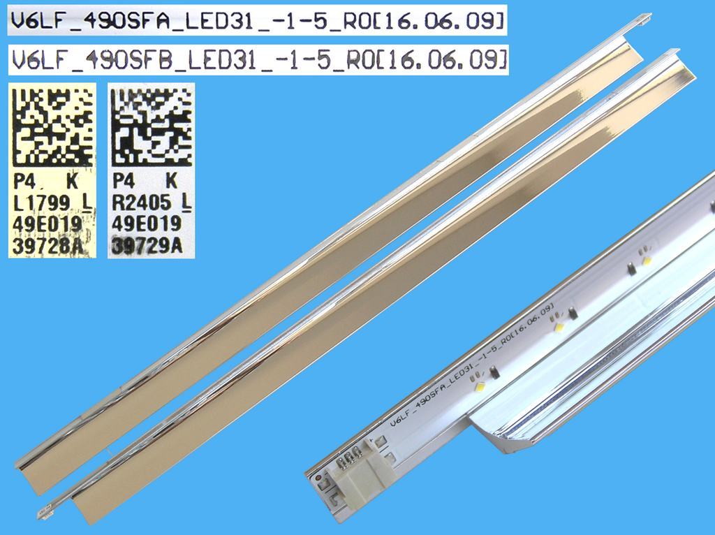LED podsvit EDGE 1030mm sada Samsung BN96-39728A + BN96-39729A / LED Backlight 1030mm - 62 LED BN9639728A + BN9639729A / V6LF_490SFA + V6LF_490SFB