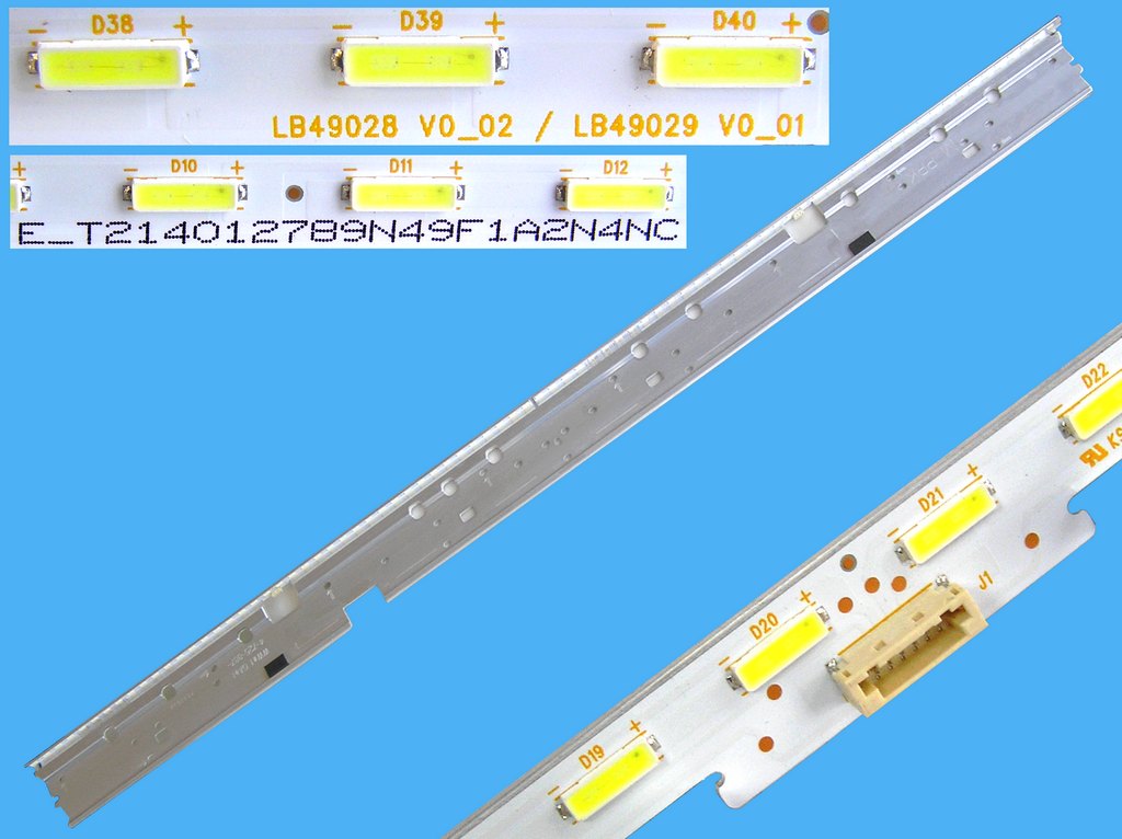 LED podsvit EDGE 1072mm / LED Backlight edge 1072mm - 80 LED LM49028 V0_02 / LM49029 V0_01 / E_T214012795N49F + E_T21402789N49F