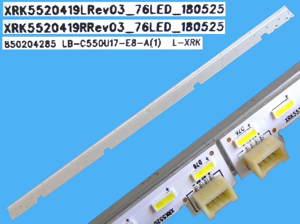 LED podsvit EDGE 1208mm / LED Backlight edge 1208mm - 152 LED 850204285 / LB-C550U17-E8-A(1) / XRK5520419LRev03 + XRK5520419RRev03