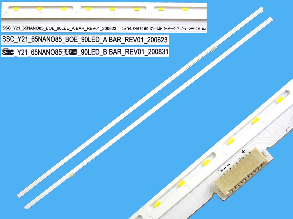 LED podsvit EDGE 1420mm sada LG celkem 2 pásky / LED Backlight edge 2 x 710mm - 180 LED  SSC_Y21_65NANO85_BOE_90LED_A BAR_REV01_200623 + SSC_Y21_65NANO85_BOE_90LED_B BAR_REV01_200831