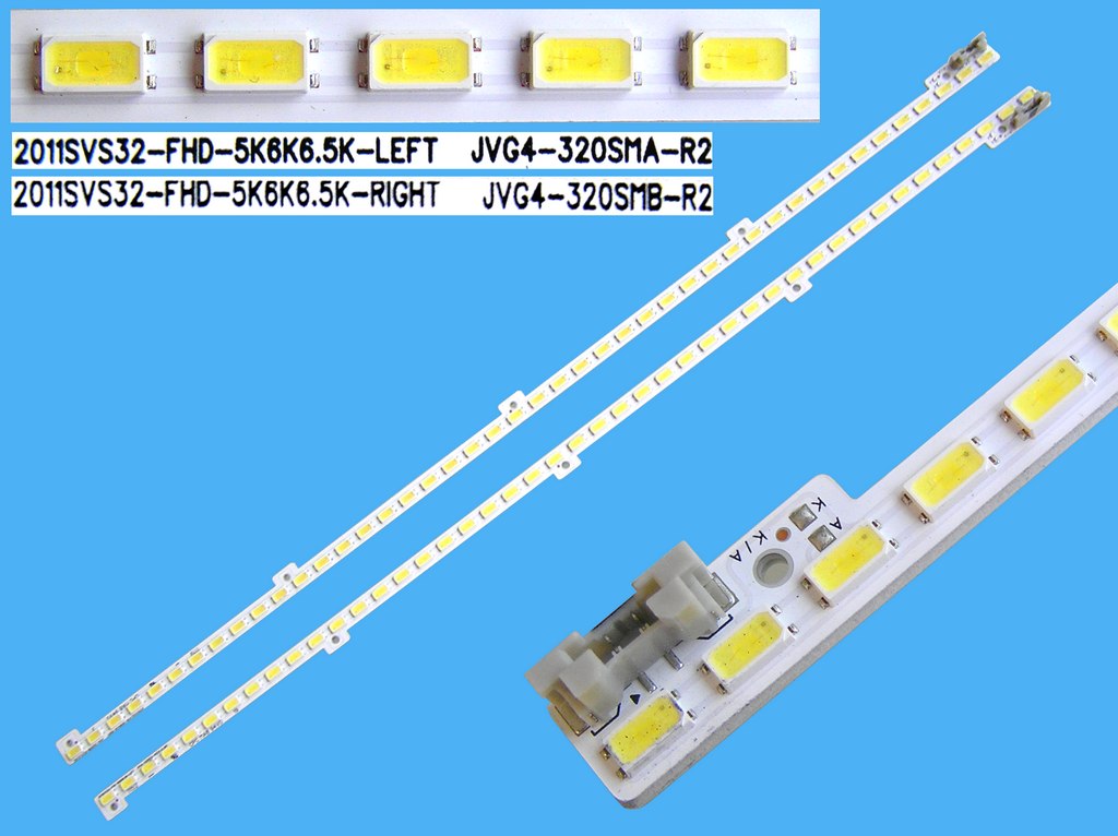 LED podsvit EDGE 348mm sda Samsung celkem 2 kusy / LED Backlight edge 44 + 44 LED BN64-01634A + BN64-01635A / 2011SVS32-FHD-5K6K6.5