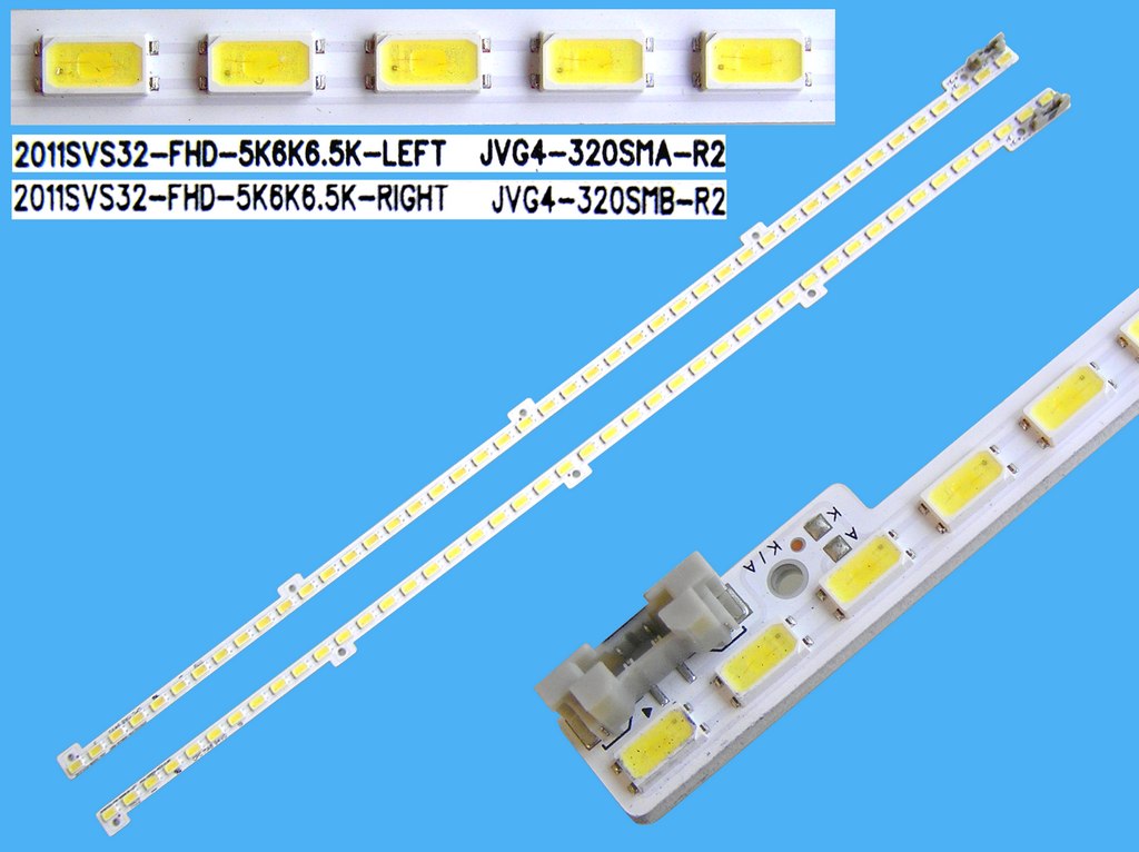 LED podsvit EDGE 348mm sda Samsung celkem 2 kusy / LED Backlight edge 44 + 44 LED  BN64-01634A + BN64-01635A / 2011SVS32-FHD-5K6K6.5