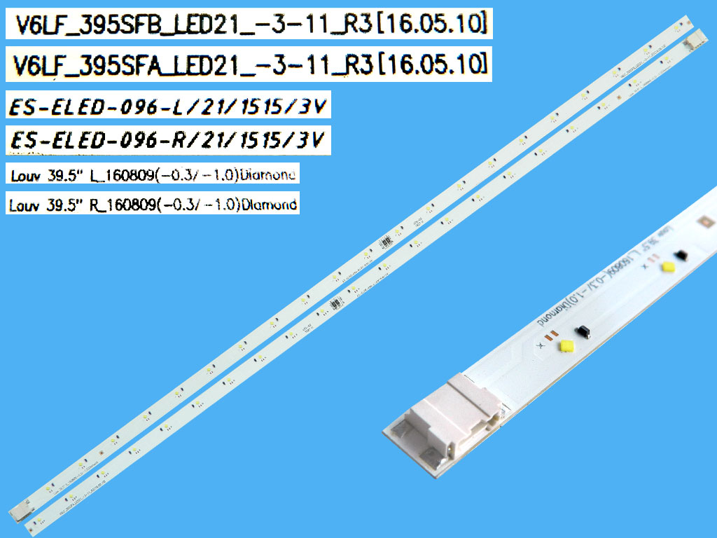 LED podsvit EDGE 410mm sada Samsung celkem 2 kusy / LED Backlight BN96-39720A  /V6LF_395SFB_LED21_-3-11_R3