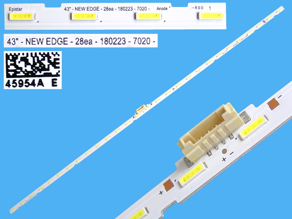 LED podsvit EDGE 462mm sada Samsung celkem 2 kusy / LED Backlight edge 462mm - 28 LED  BN96-45954A - LED7020 / 43"-NEW EDGE-28ea-180223-7020