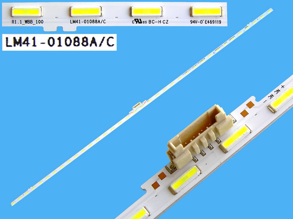 LED podsvit EDGE 466mm Samsung 43AU8K / LED Backlight edge 466mm - 36 LED BN96-52587A / BN96-54553A / LM41-01088A