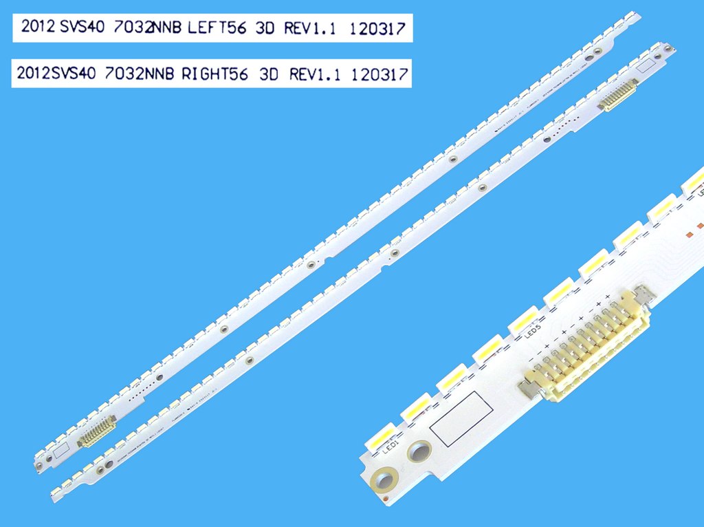 LED podsvit EDGE 498mm sada Samsung BN96-21711A + BN96-21712A / LED Backlight edge 56LED 2012SVS40 7032NNB LEFT56 + 2012SVS40 RIGHT56 náhrada