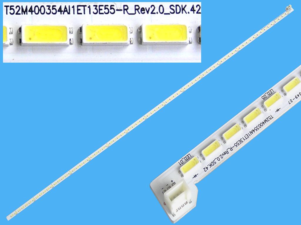 LED podsvit EDGE 508mm / LED Backlight edge 510mm - 76 LED 4C-LB4076-PF1R / T52M400354AI1ET13E55-R_Rev2.0_SDK.42
