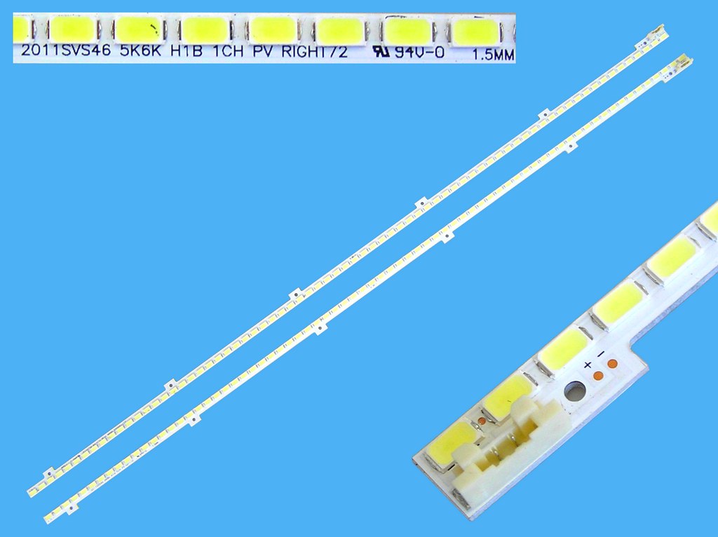 LED podsvit EDGE 509mm sada Samsung celkem 2 kusy/ LED Backlight edge 72 + 72LED 2011SVS46 / náhrada BN96-16607A + BN96-16608A