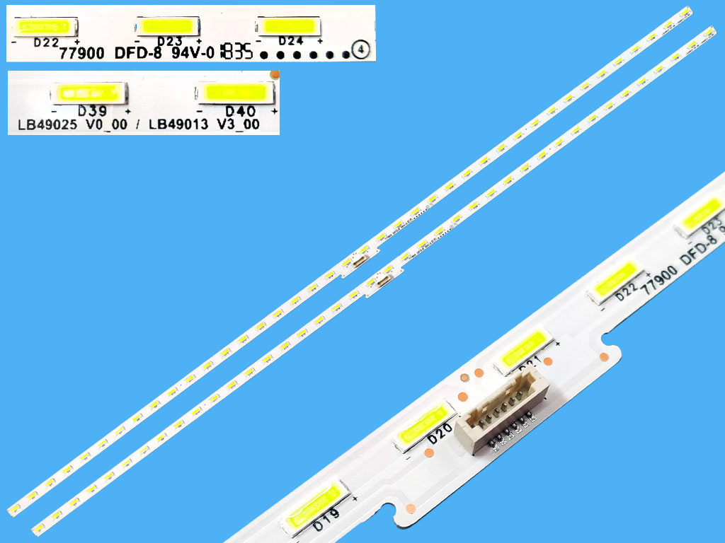 LED podsvit EDGE 528mm sada Sony LB49025 V0_00 / LB79013 V3_00 / LED Backlight edge Sony17Y 40_7020
