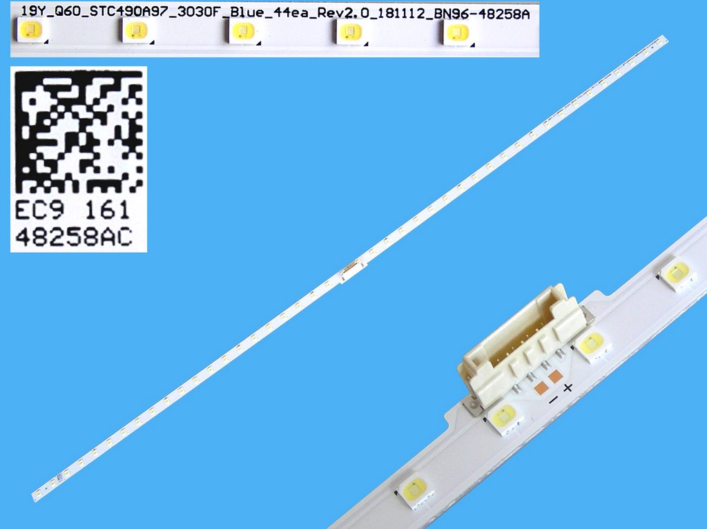 LED podsvit EDGE 532mm / LED Backlight edge 532mm - 44 LED BN96-48258A / 19Y_Q60_STC490A97_3030F_Blue_44ea_Rev2.0_181112