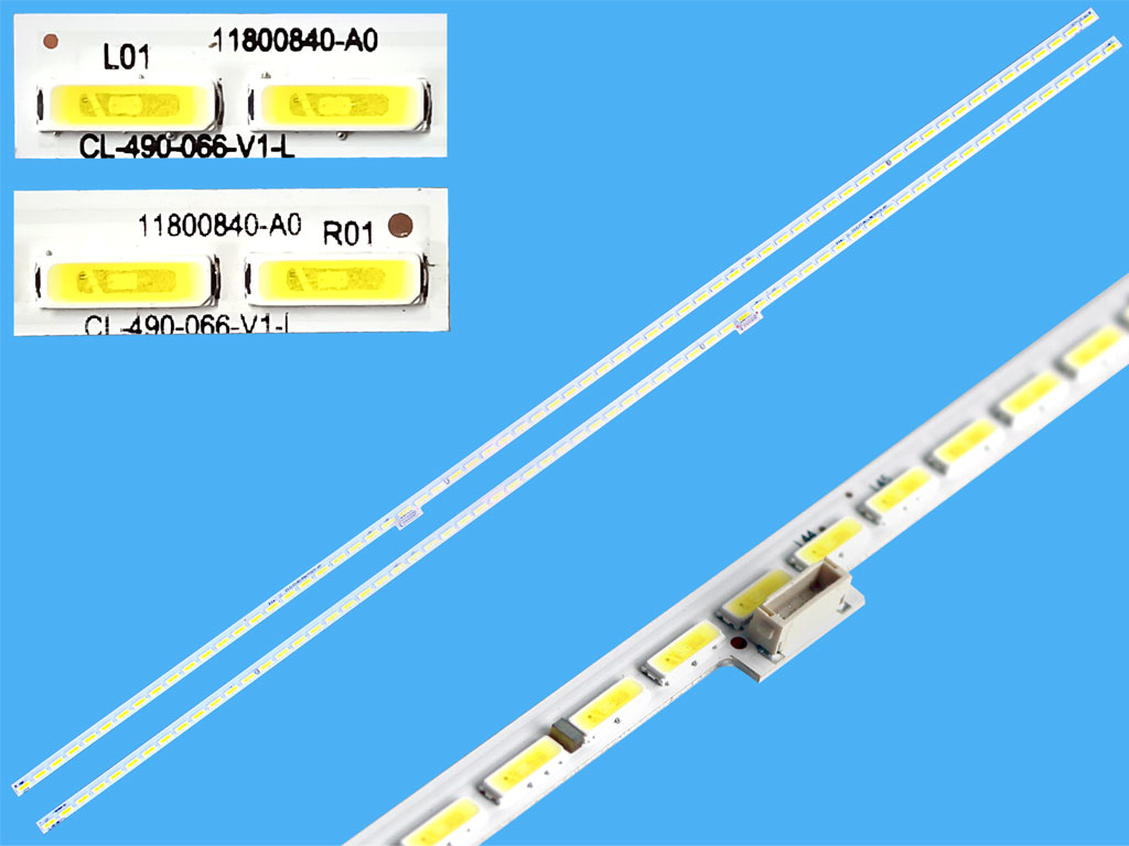 LED podsvit EDGE 533mm,  sada Philips celkem 2 pásky / D-LED Backlight 533mm - 66 D-LED  CL-490-066-V1-R / CL-490-066-V1-L