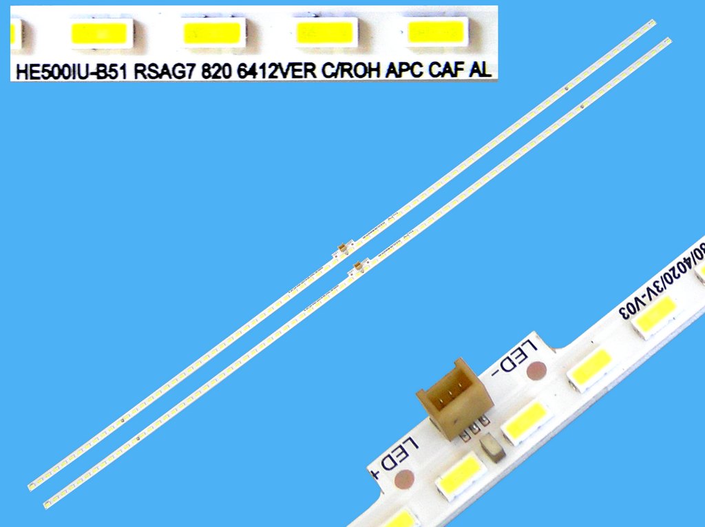 LED podsvit EDGE 545mm sada Hisense HE500IU-B51  / LED Backlight EDGE 80 LED  HE500IU-B51 RSAG7 820 6412VER C / RSAG7.820.6412 LED50K5500, LED50EC660US