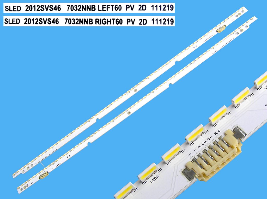 LED podsvit EDGE 573mm sada Samsung BN96-21462A + BN94-21463A / LED Backlight edge 60LED 2012SVS46 7032NNB LEFT60 PV 2D + 2012SVS46 RIGHT60 PV 2D