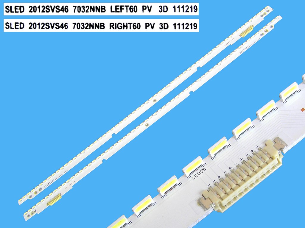 LED podsvit EDGE 573mm sada Samsung BN96-21713A + BN94-21714A / LED Backlight edge 60LED 2012SVS46 7032NNB LEFT60 PV 3D + 2012SVS46 RIGHT60 PV 3D