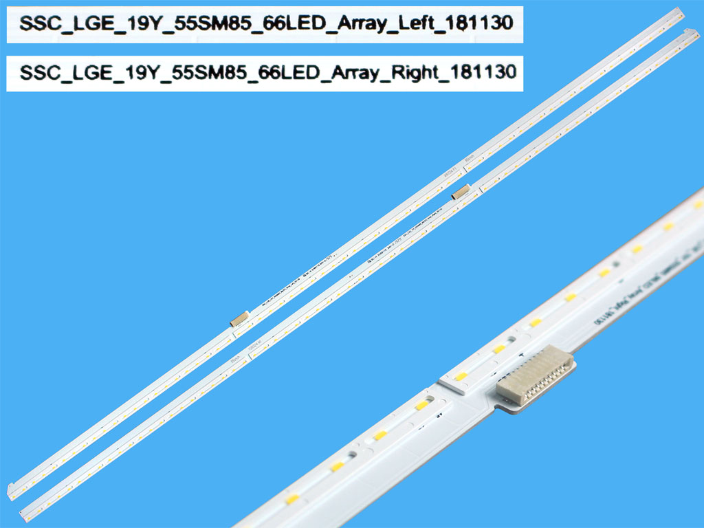LED podsvit EDGE 602mm AGM76890801 sada LG celkem 2 kusy / LED Backlight 2x66 LED LGE_19Y_55SM85_66LED_Array_Right / LGE_19Y_55SM85_66LED_Array_Left