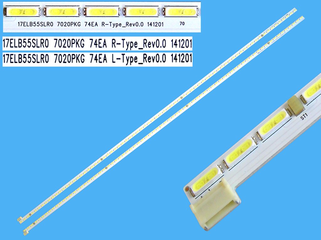 LED podsvit EDGE 610mm sada Vestel celkem 2 kusy / LED Backlight edge 23604032 17ELB55SLR0 7020PKG 74EA