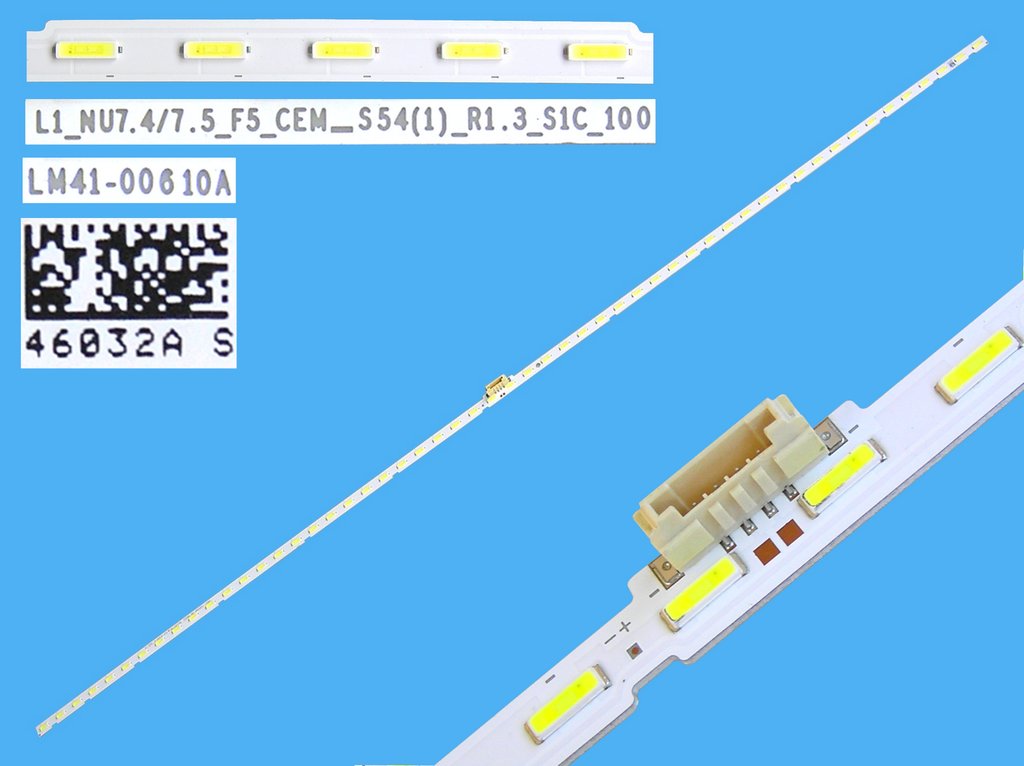 LED podsvit EDGE 706mm / LED Backlight edge 706mm - 54 LED  BN96-46032A -  LED 7020 / L1_NU7.4/7.5_F5_CEM_S54(1)_R1.3_S1C 100_LM41-00610A