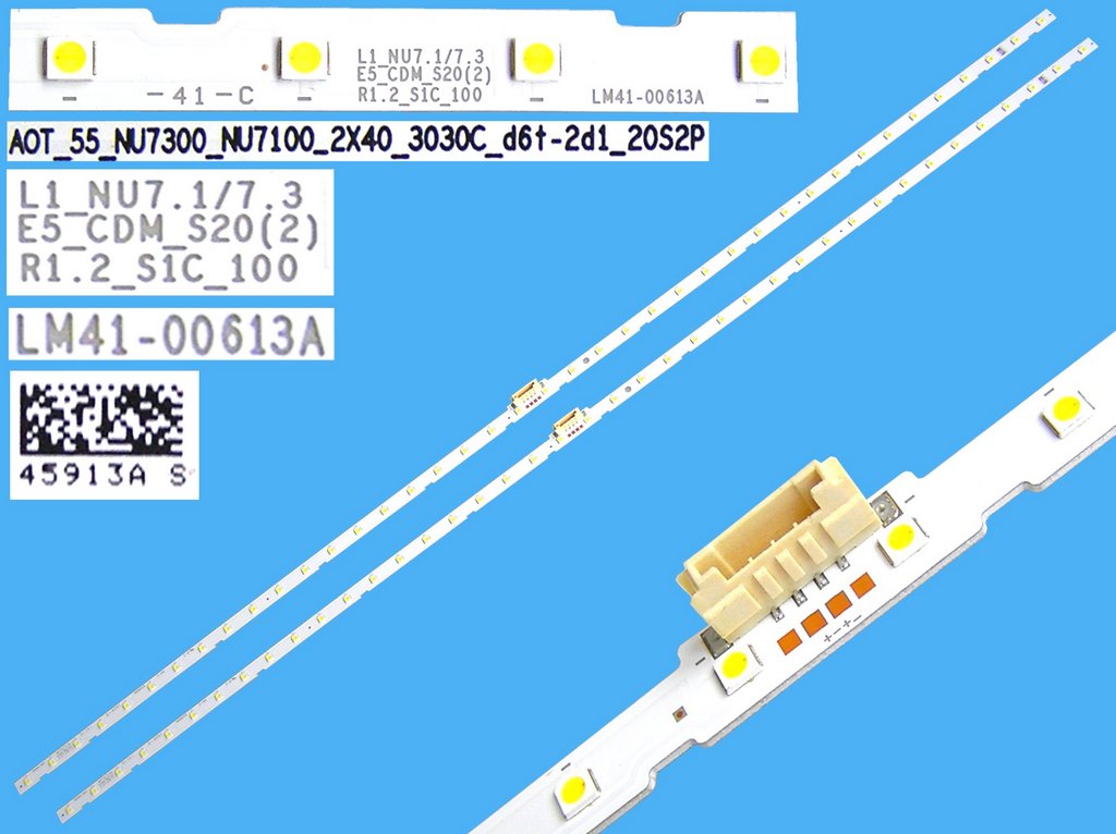 LED podsvit EDGE 706mm sada Samsung celkem 2 kusy/ LED Backlight edge 706mm - 108 LED BN96-45635A - LED3530 / V8N1-650SM0-R0- 54 LED BN96-45635A - LED3530 / V8N1-650SM0-R0 / L1_NU7.1/7.3 F5_CDM_S27(2) R1.3_S1C_100 / LM41-00614A