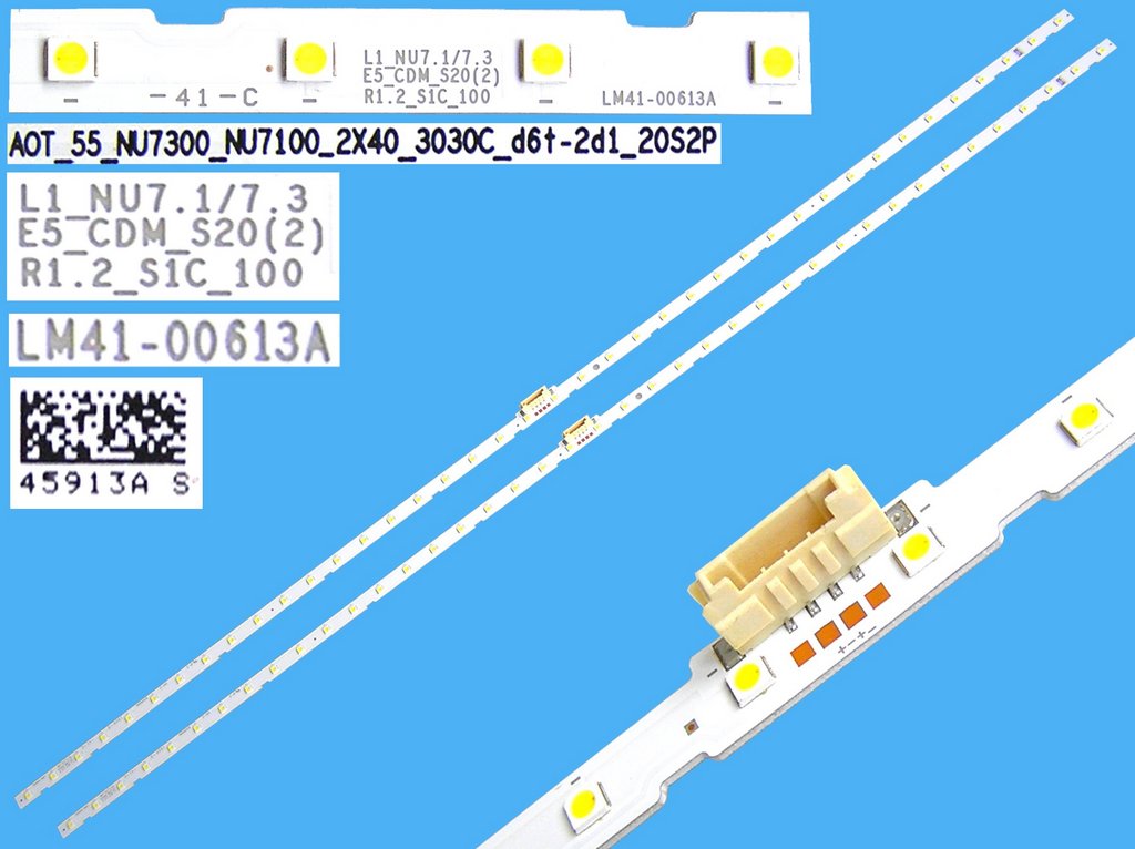 LED podsvit EDGE 706mm sada Samsung celkem 2 kusy/ LED Backlight edge 706mm - 108 LED  BN96-45635A -  LED3530 / V8N1-650SM0-R0- 54 LED  BN96-45635A -  LED3530 / V8N1-650SM0-R0 / L1_NU7.1/7.3 F5_CDM_S27(2) R1.3_S1C_100 / LM41-00614A