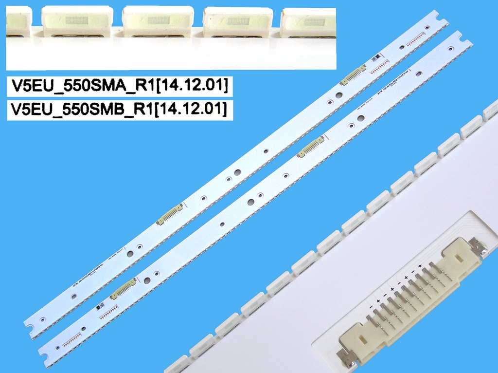 LED podsvit EDGE sada Samsung 2 kusy / LED Backlight edge 684mm - 88 + 88 LED V5EU-550SMA-R1 / BN96-34774A + V5EU-550SMB-R1 / BN96-34775A