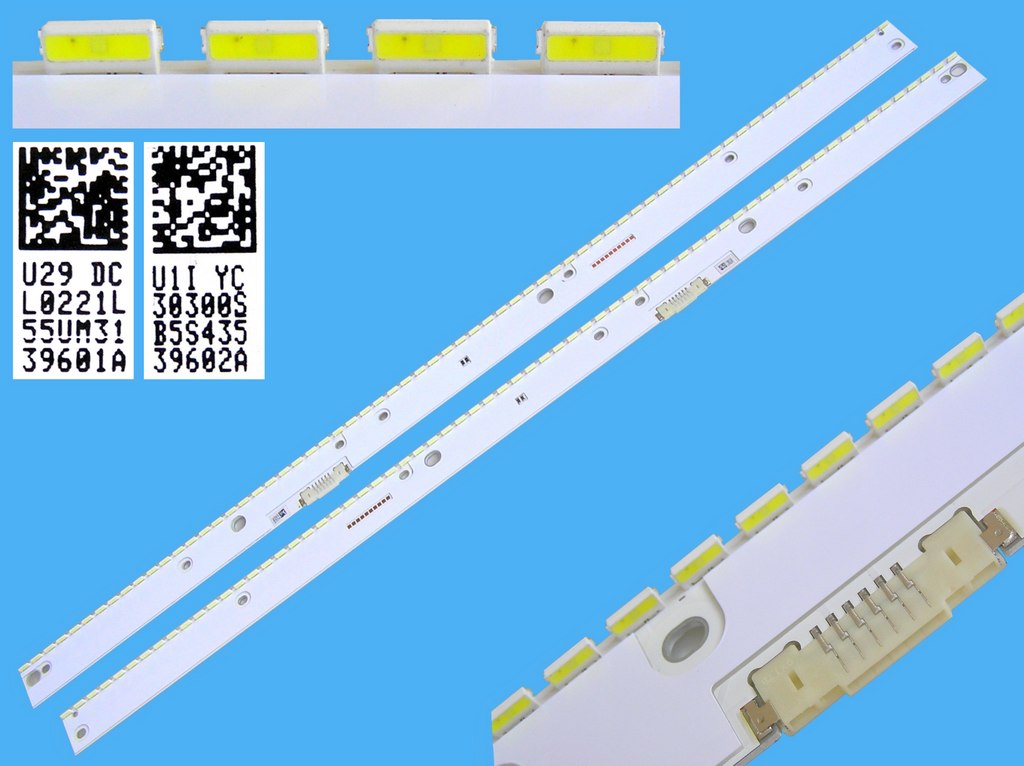 LED podsvit EDGE sada Samsung BN96-39601A + BN96-39602A / LED Backlight edge 600mm 66 + 66 LED V6ER_550SMA_LED66_R2 + V6ER_550SMB_LED66_R22