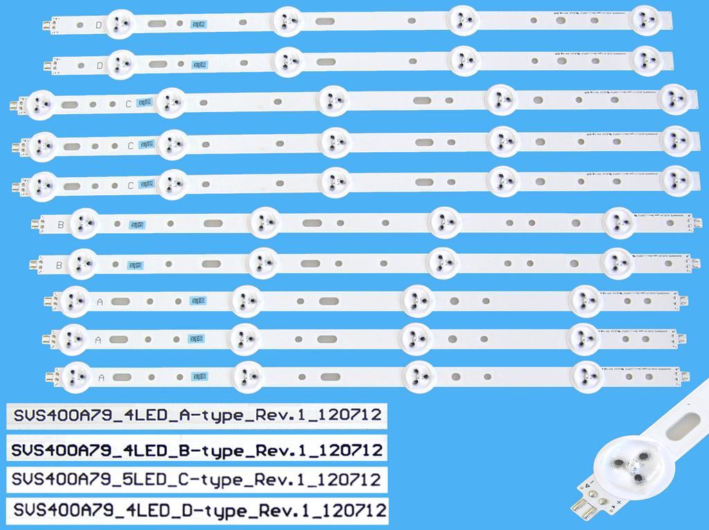 LED podsvit sada Grundig ZCK606AL celkem 10 pásků / DLED BAR SET ZCK FOR 056D40-SS2 / SVS400A79