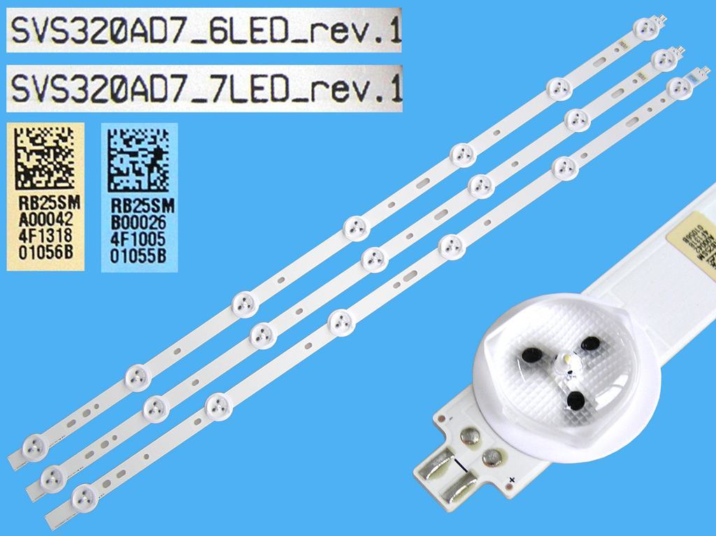 LED podsvit sada Grundig ZCL originál, celkem 3 pásky 590mm / D-LED SVS320AD7-6LED + SVS320AD7-7LED ( 01055B + 01056B = 01058B + 01059B )