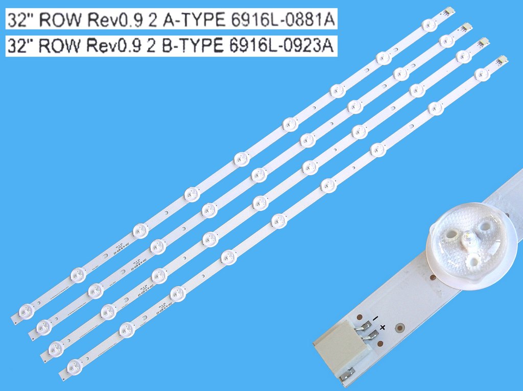 LED podsvit sada LG 32LS celkem 4 pásky 648mm / DLED TOTAL ARRAY LG32LSAL 32"ROW 6916L-0881A + 6916L-0923A