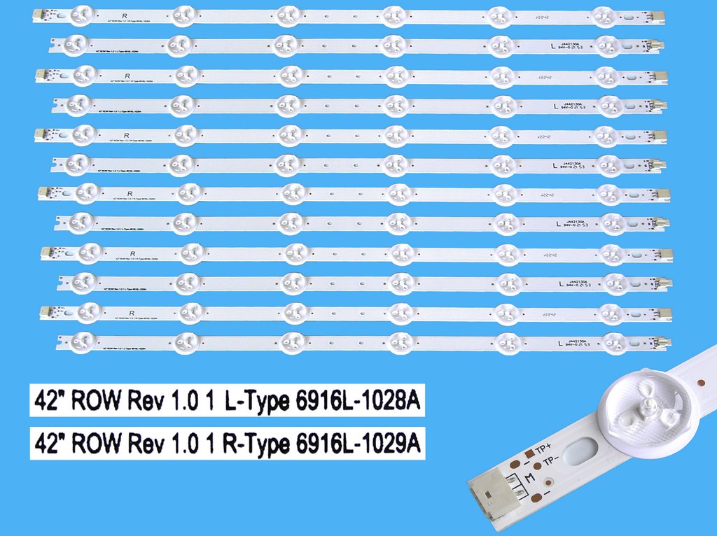 LED podsvit sada LG 42" ROW DRT celkem 12 pásků / DLED TOTAL ARRAY 6916L-1049A + 6916L-1050A / 6916L-1028A + 6916L-1029A / 6916L-0882A + 6916L-0913A