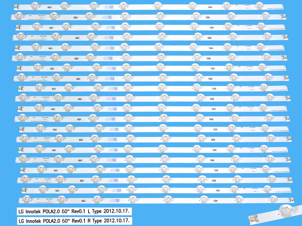 LED podsvit sada LG AGF78183101 celkem 20 pásků / LG Innotek POLA2.0 60" Rev 0.1 L-Type + LG Innotek POLA2.0 60" Rev 0.1 R-Type