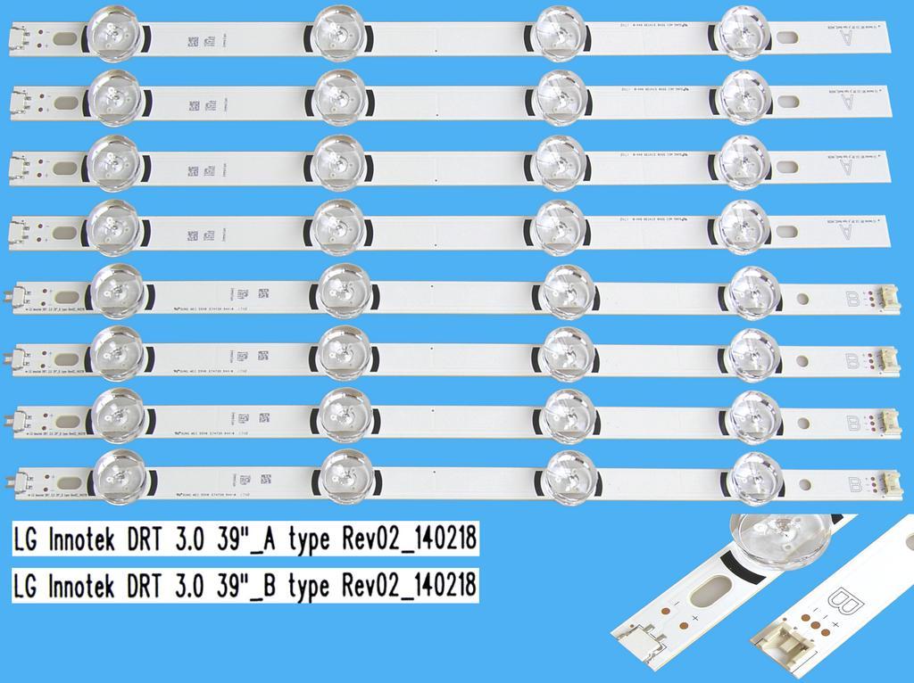 LED podsvit sada LG AGF78400501AL celkem 8 pásků / DLED TOTAL ARRAY AGF78400501 / AGF78400601 LG Innotek DRT3.0 39"