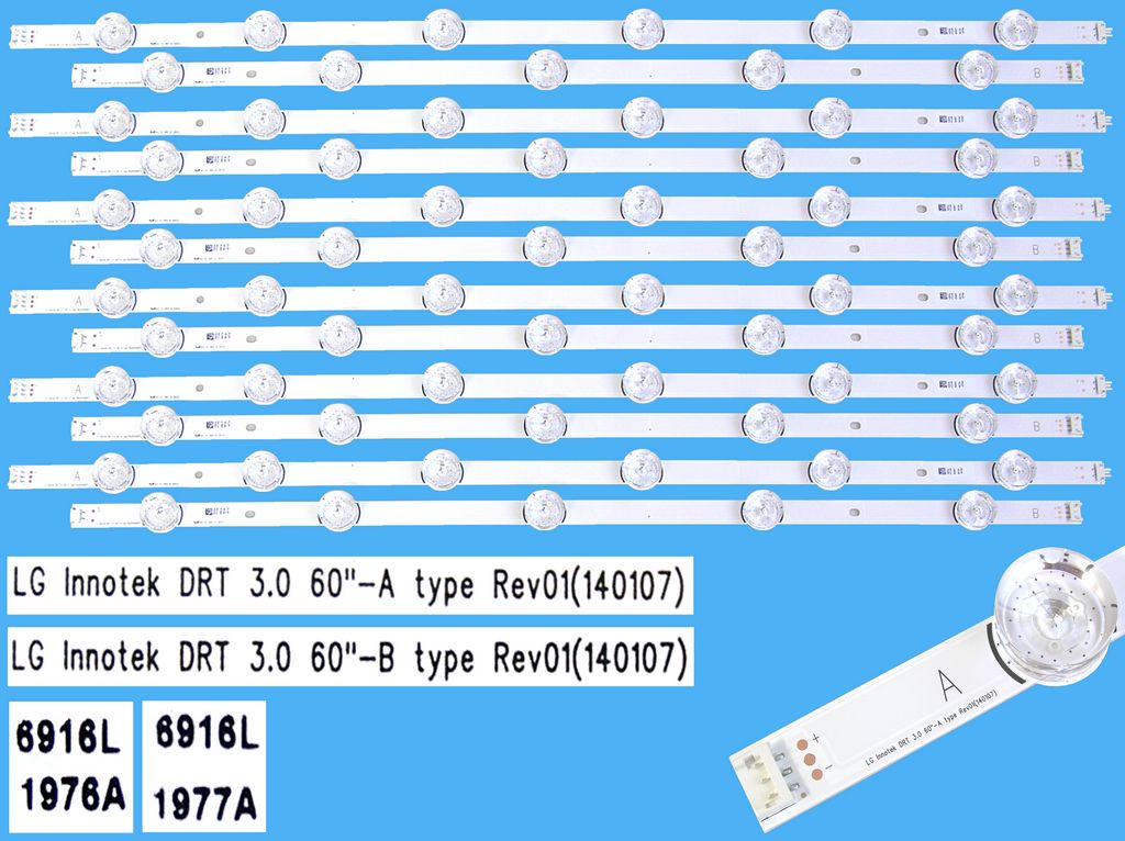 LED podsvit sada LG AGF78401801AL-1 celkem 12 pásků / DLED TOTAL ARRAY AGF78401801AL / 6916L-1976A + 6916L-1977A / DRT 3.0 60"