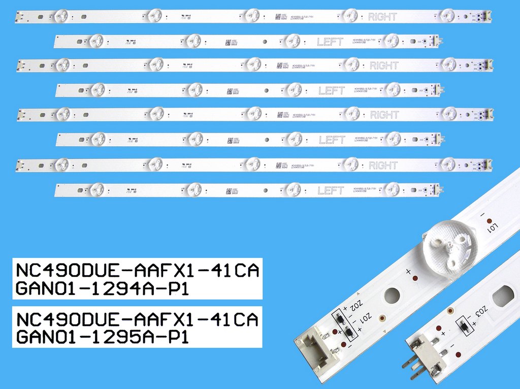 LED podsvit sada LG AGM76110502AL celkem 8 pásků / DLED TOTAL ARRAY NC490DUE-AAFX1-41CA / GAN01 1294A-P1A + NC490DUE-AAFX1-41CA / GAN01 1295A-P1A