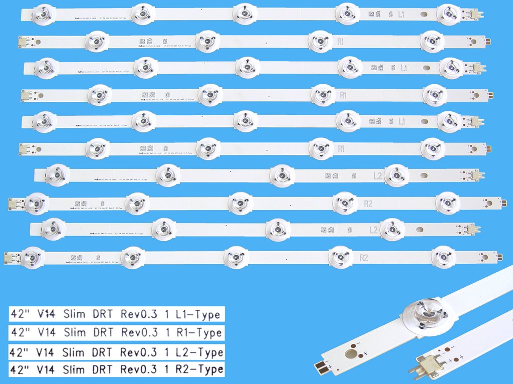 LED podsvit sada LG / Panasonic celkem 10 pásků / DLED TOTAL ARRAY AGF 6916L-1807A + 6916L-1808A + 6916L-1809A + 6916L-1810A