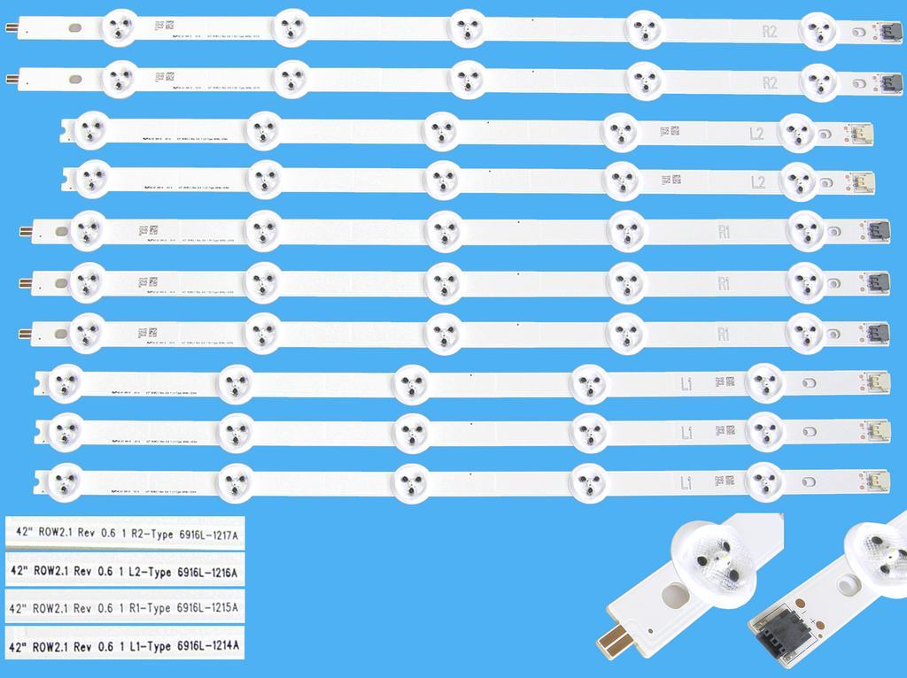 LED podsvit sada LG náhrada AGF78326501AL celkem 10 pásků / DLED TOTAL ARRAY LD420DUE-SFR1 AGF78435101AL LG 42LN