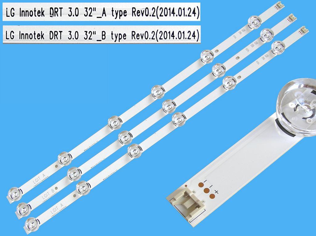 LED podsvit sada LG náhrada AGF78400001AL / AGF78400101AL / AGF78399901AL / AGF79040102AL 32" celkem 3 pásky 590mm / DLED TOTAL ARRAY AGF78400001AL