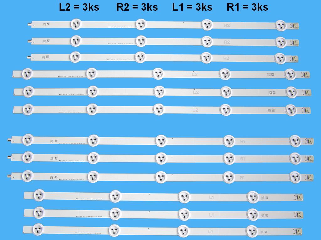 LED podsvit sada LG náhrada AGF78400801 celkem 12 pásků / DLED TOTAL ARRAY LC470DUE-SFR1 AGF78400801