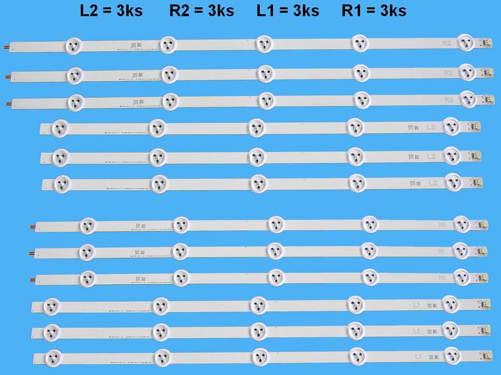 LED podsvit sada LG náhrada AGF78401201AL celkem 12 pásků / DLED TOTAL ARRAY AGF78401201AL