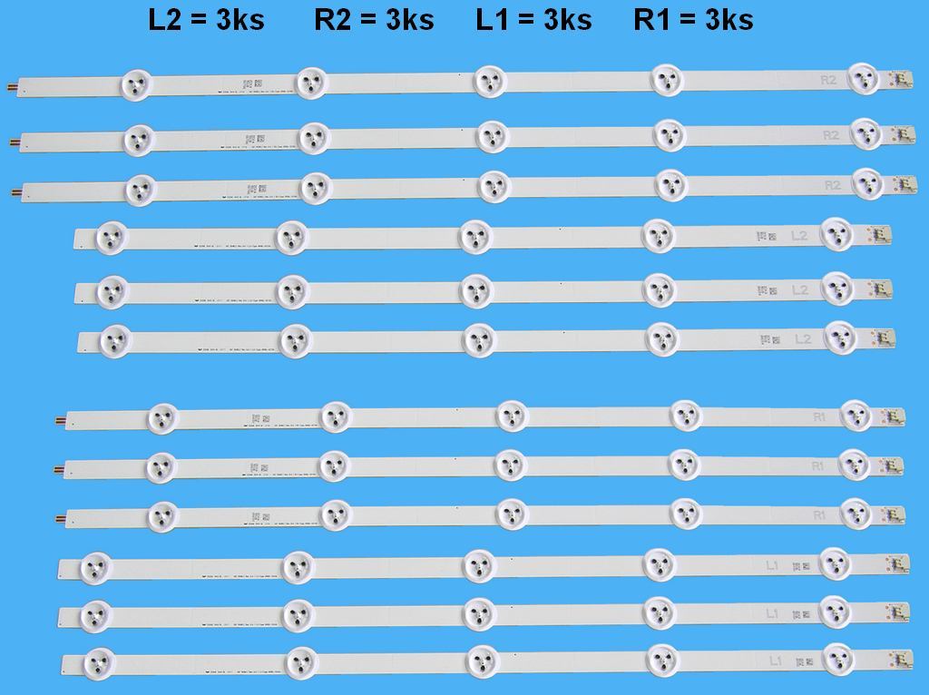 LED podsvit sada LG náhrada AGF78401201AL celkem 12 pásků / DLED TOTAL ARRAY AGF78401201AL