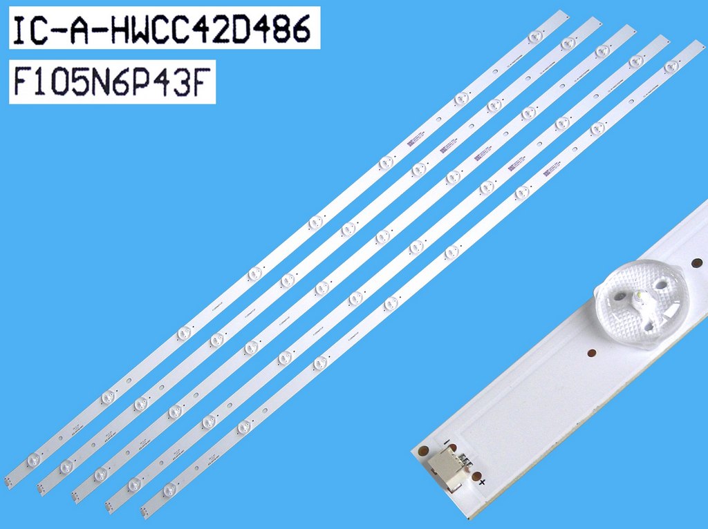 LED podsvit sada Panasonic 43" celkem 5 pásků  849mm / D-LED BAR.  43" F105N6P43F / HWCC42D486