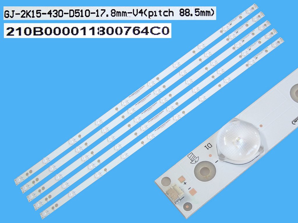 LED podsvit sada Philips 210B000011800764C0 celkem 5 pásků 842mm 10LED / DLED TOTAL ARRAY 996598003618 / GJ-2K15-430-D510 / 705TLB431800764C0