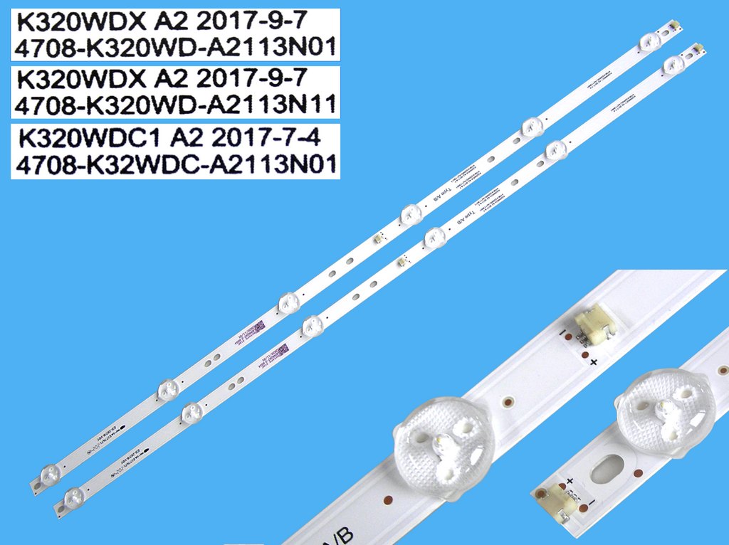 LED podsvit sada Philips 32" celkem 2 pásky 583mm / DLED TOTAL ARRAY K320WDX A2 / 4708-K32WDC-A2113N01