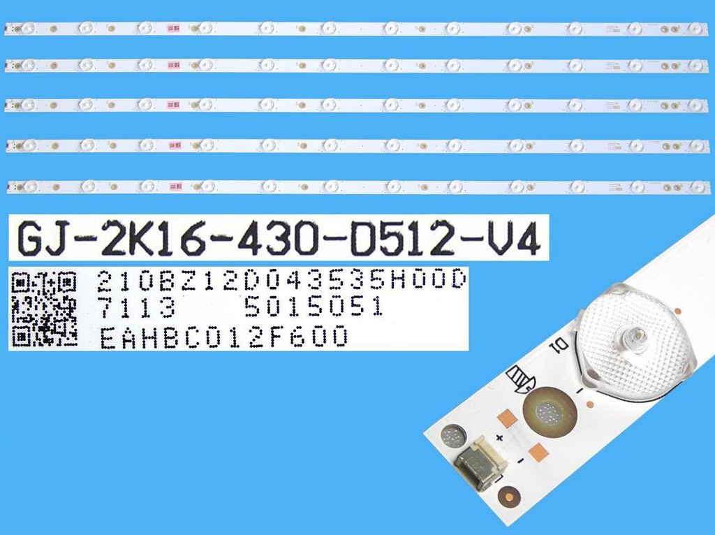 LED podsvit sada Philips LB43014 V0_01 AL celkem 5 pásků 843mm / DLED TOTAL ARRAY GJ-2K16-430-D512-V4 / 210BZ12D0BCC9BH00D náhradní výrobce