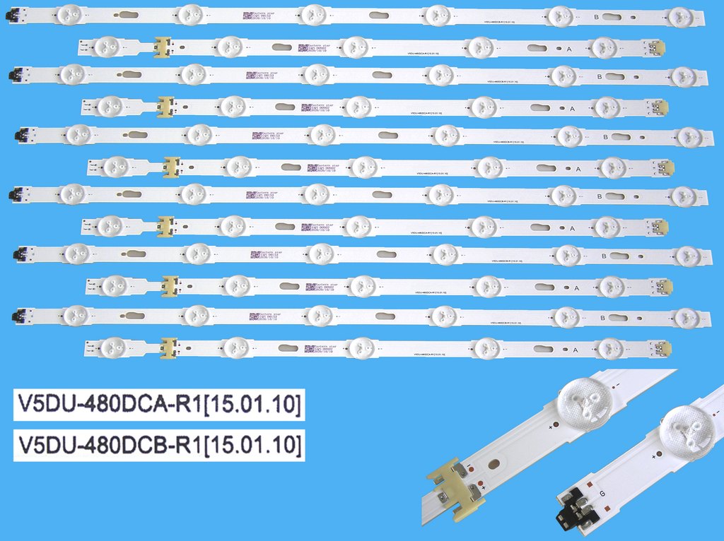 LED podsvit sada Samsung 48" celkem 12 pásků / LED Backlight 1005mm 6ks BN96-34793A V5DU-480DCA-R1 + 6ks BN96-34794A V5DU-480DCB-R1