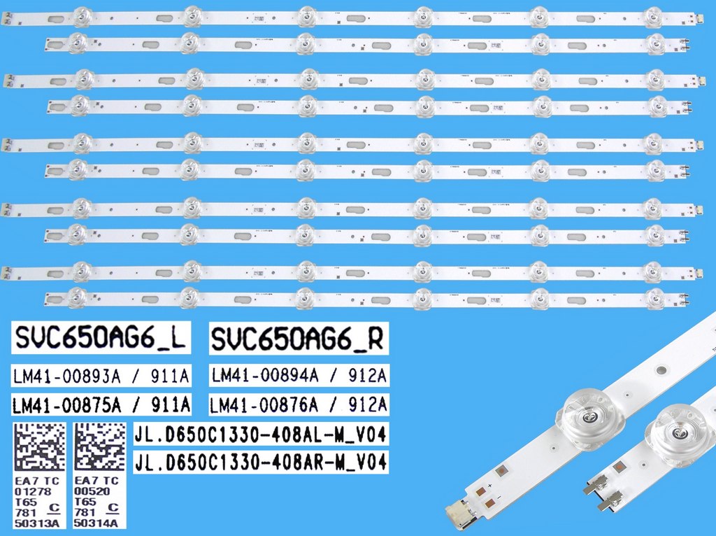 LED podsvit sada Samsung SVC650AG6 celkem 10 pásků / LED Backlight 1304mm 