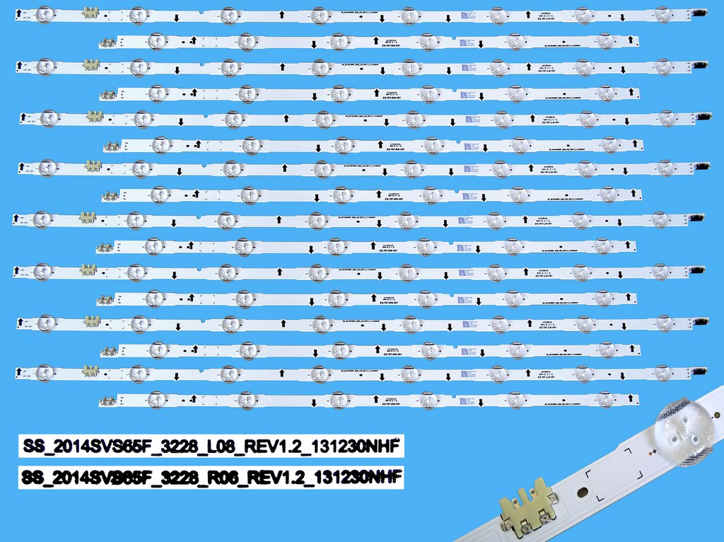 LED podsvit sada Samsung celkem 16 pásků / LED Backlight Assy BN96-30435A + BN96-30436A náhrada / 2014SVS65F_3228_L08 + 2015SVS65F_3228_R06