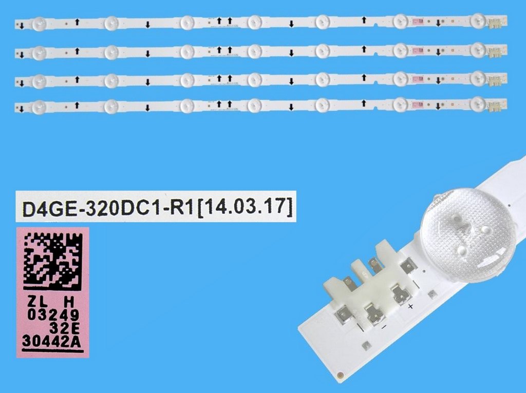 LED podsvit sada Samsung celkem 4 pásky / DLED Backlight 646mm - 7DLED  D4GE-320DC1-R1 / BN9630442A
