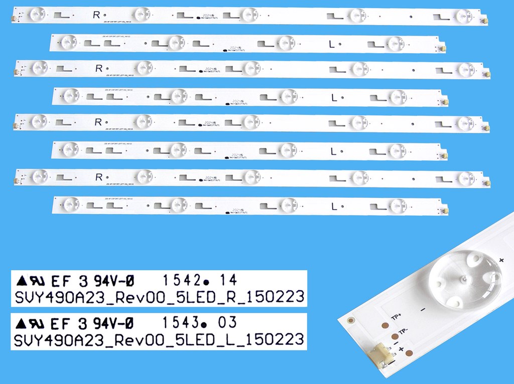 LED podsvit sada Sony SVY490A23 celkem 8 pásků / LED Backlight SVY490A23_Rev00 Left + SVY490A23_Rev00 Right