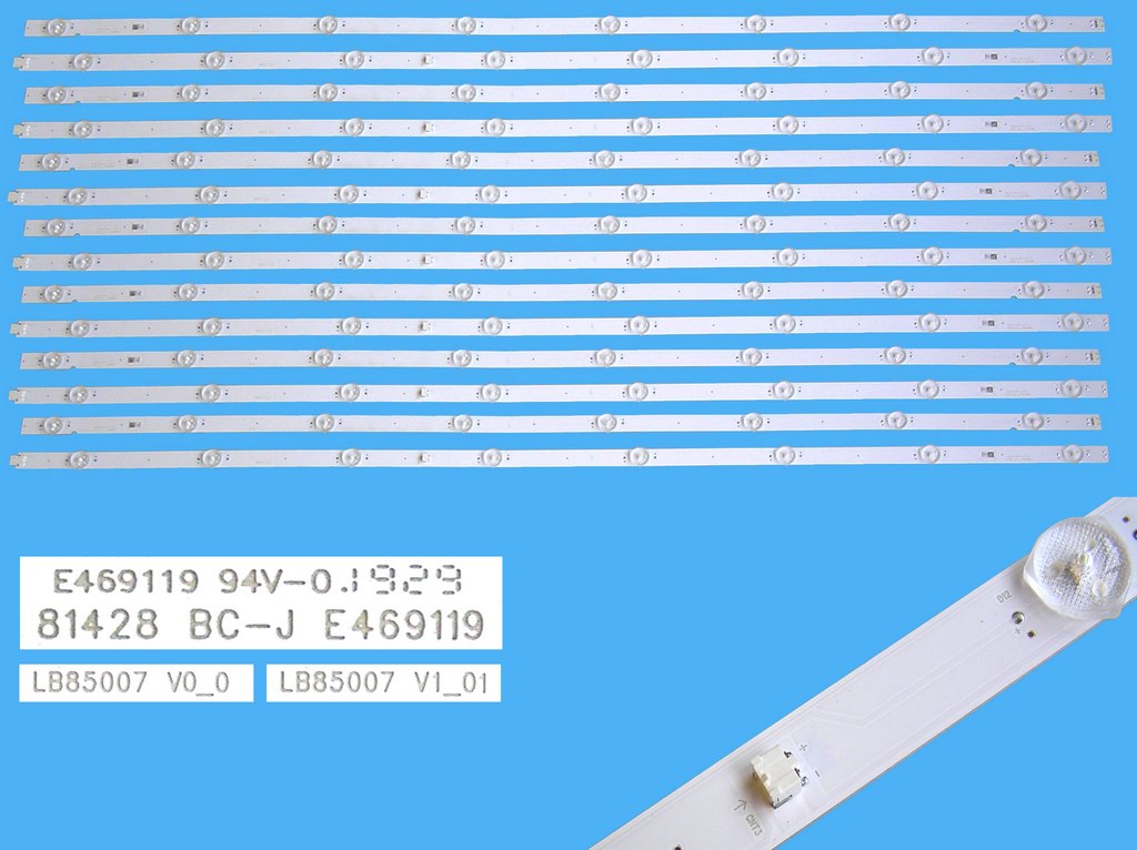 LED podsvit sada Sony celkem 16 pásků / D-LED BAR. LB85007 V0_01 + LB85007 V1_01 / 850070000A + 850070001A