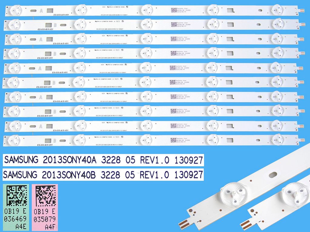 LED podsvit sada Sony náhrada celkem 10 pásků 387mm / D-LED BAR. 40" Samsung 2013Sony40A + Samsung 2013Sony40B